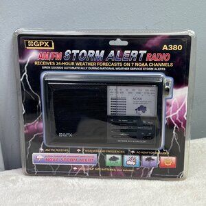 GPX Weather Radio AM FM Storm Alert A380 NOAA Channel Battery & AC Power NIP